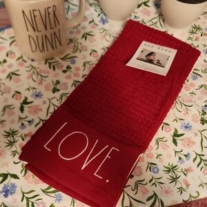 Rae Dunn Red Love Towel